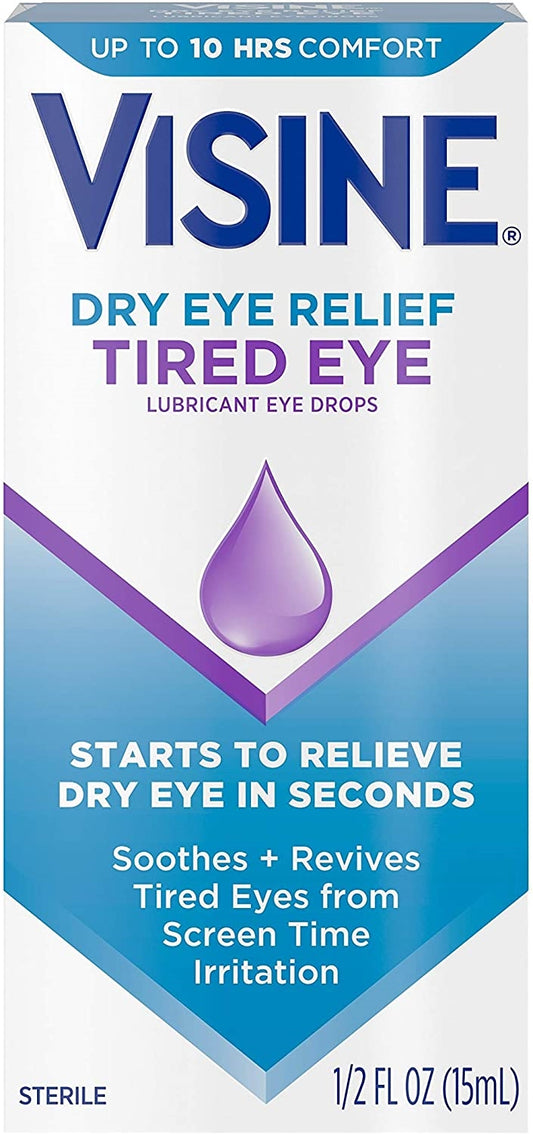 Visine - Eye Drops - Tired Eye Rilef - 1/2 Oz