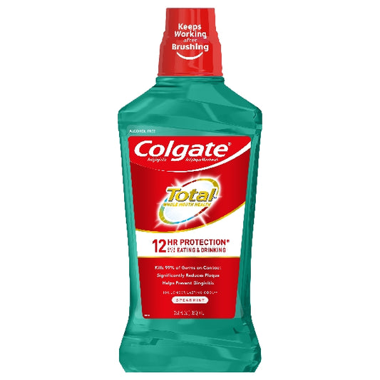 Colgate Mouth Wash - Total Pro Shield - Spearmint - 33.8 Floz