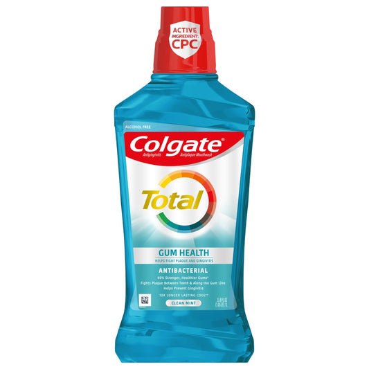 Colgate Mouth Wash - Total Gum Health - Clean Mint - 33.8 Floz
