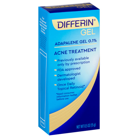 Differin - Adapalene Gel 0.1% Acne Treatment - 0.5 Oz 15G