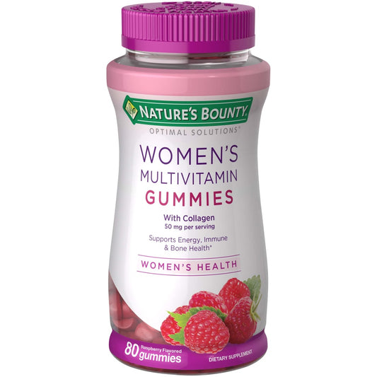 Natures Bounty - Hair Skin & Nails - Collgen - Mixed Berry Flavored Gummies - 80 Ct