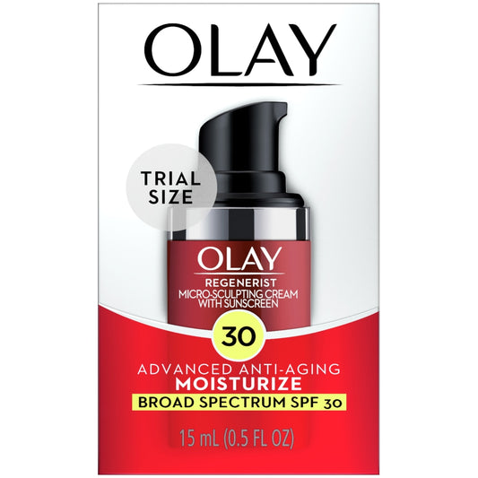 Olay - Micro Sculpting Cream Face Moisturizer Spf 30 - 0.5 Oz Trial Size