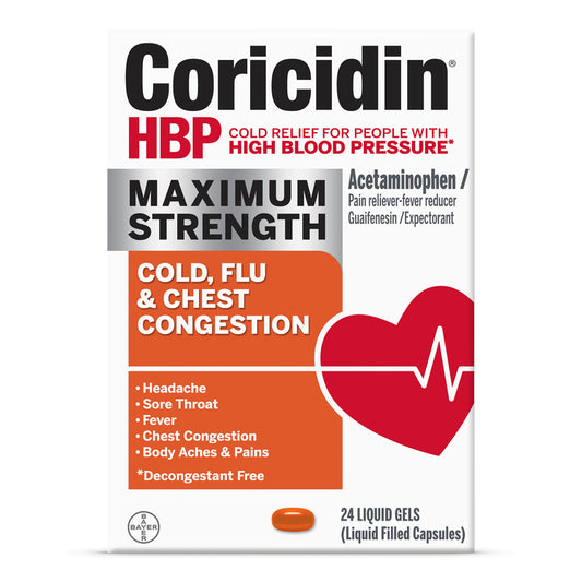 Coricidin - Hbp Max Cld Cgh&Flu 24.00 Ct