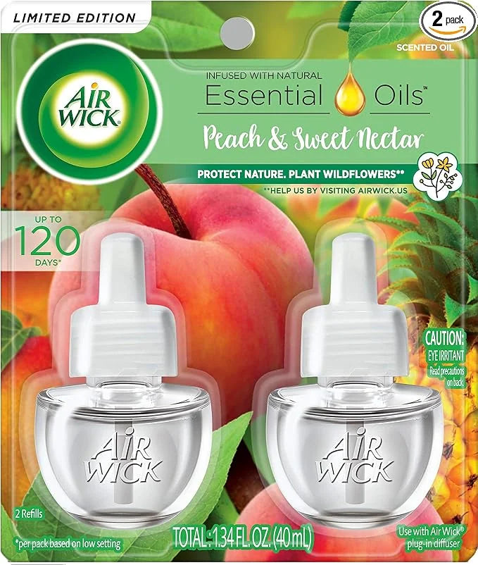 Airwick - Scented Oil Refill Peach&Sweet Nectar - 2 Pack