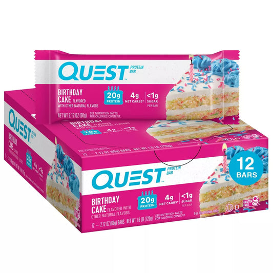 Quest - Protein Bars - Birthday Cake - 12/12ct