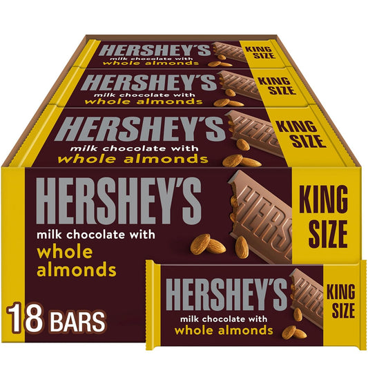 Hershey's Milk Chocolate with Almonds King Size 18 Count