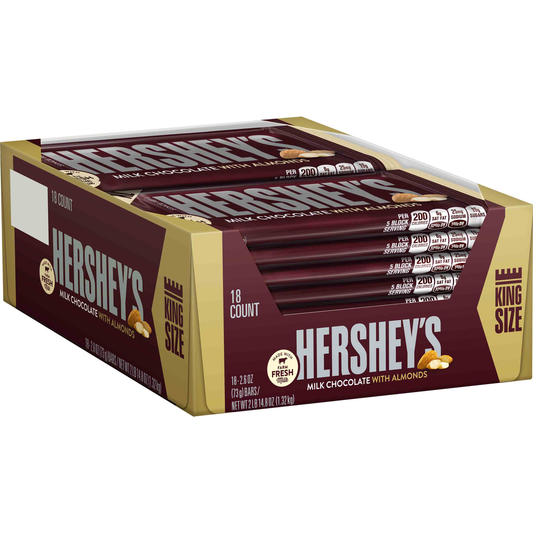 Hershey's Milk Chocolate with Almonds King Size 18 Count
