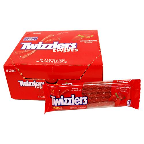 Twizzlers - Strawberry - 2.5 Oz - 18 Ct