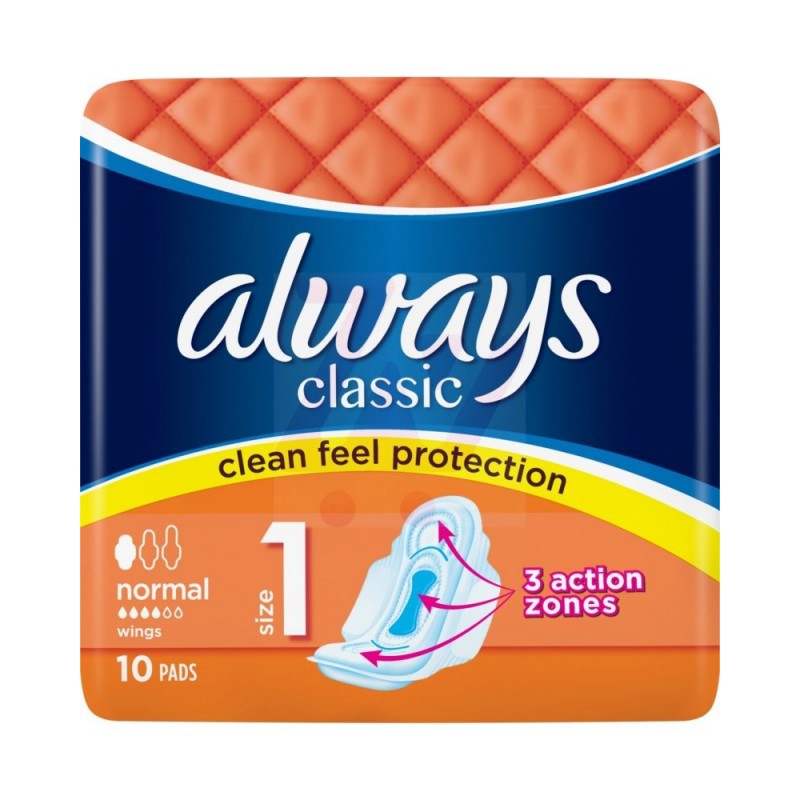 Always - Pads - Classic Size 1 Normal - 10 Ct