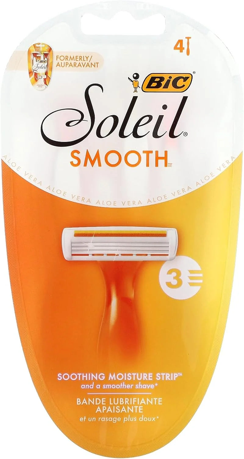 Bic Disposable Razors - Soleil Smooth Sensitive3 - 4 Ct