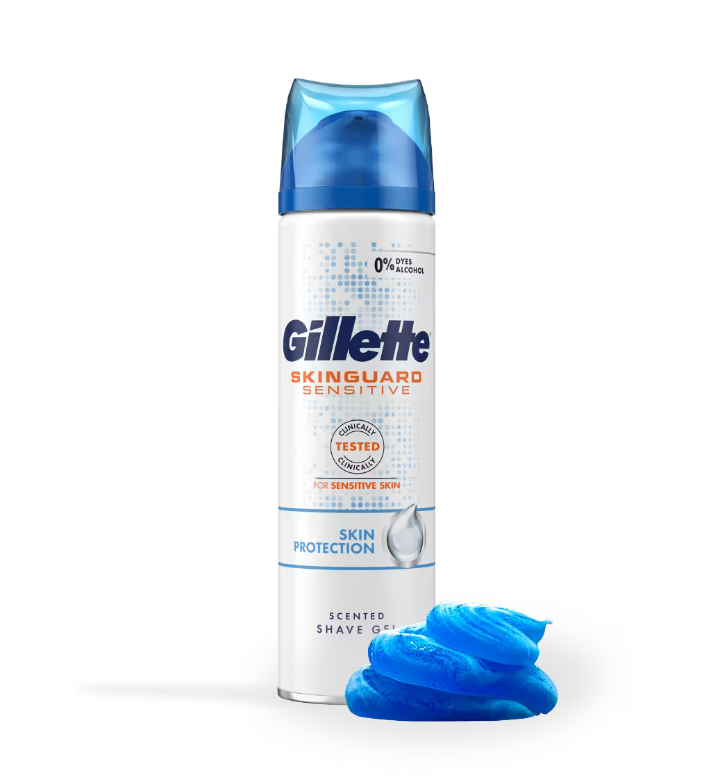 Gillette Shave Gel - Skinguard Sensitive - Russian Version - 240 Ml