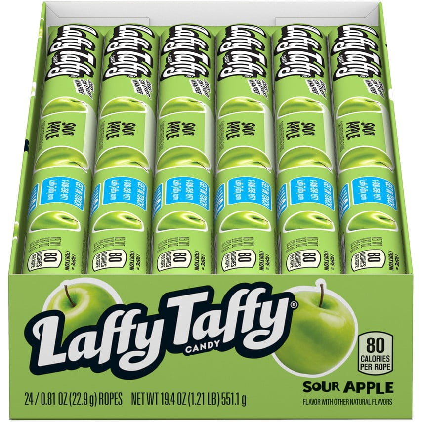 Laffy Taffy Ropes Sour Apple 24 Count