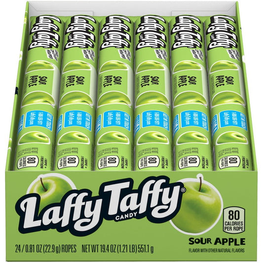 Laffy Taffy Ropes Sour Apple 24 Count