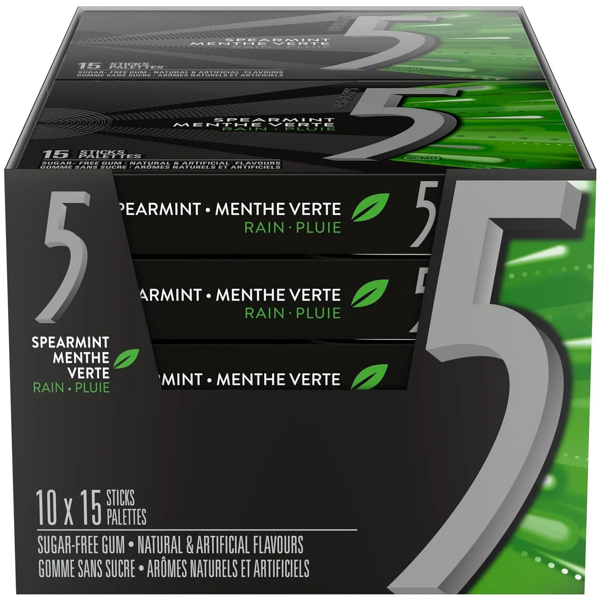5 Gum Rain 15 Sticks - 10 Count